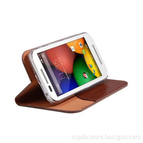 PU Stand Case for Motorola Moto E With Card Slot